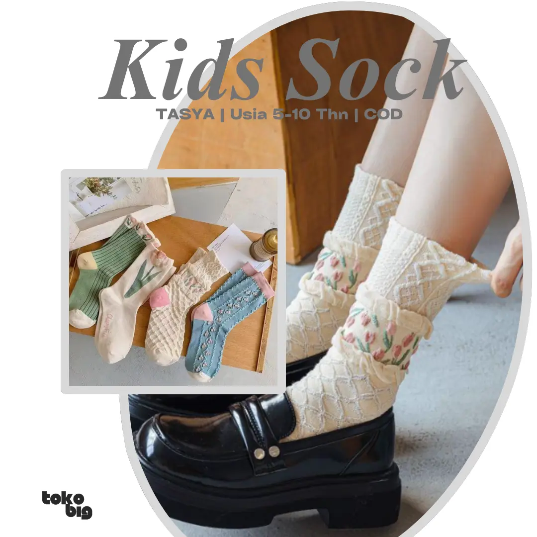 [Tokobig] Tasya Kaos Kaki Anak Kaos Kaki Motif Bunga Kaos Kaki Import Usia 5-10 Thn