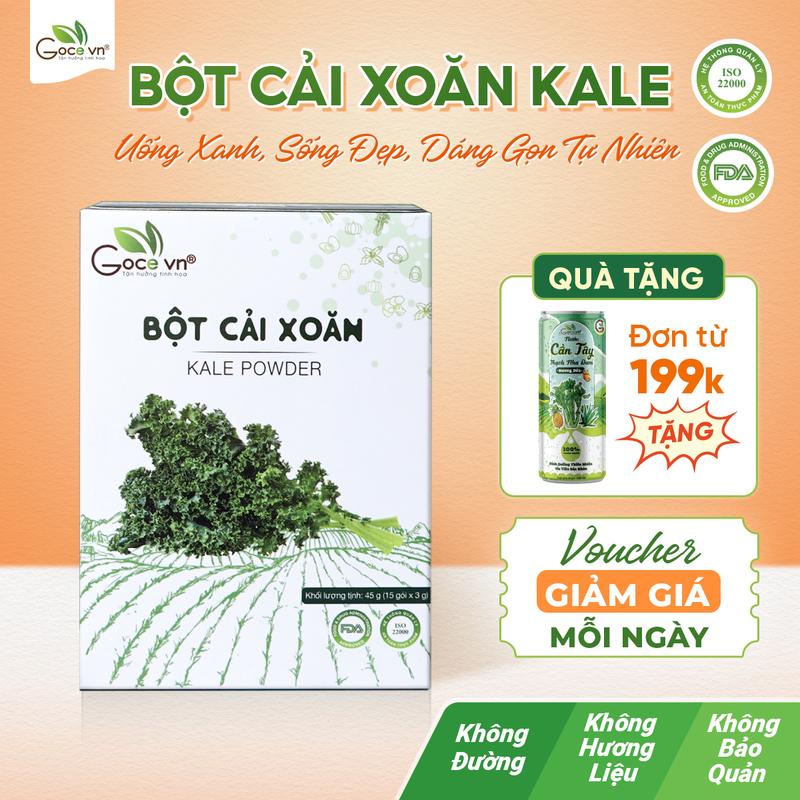  Bột cải xoăn Kale nguyên chất Goce - 45g  15 gói x 3g  ST 