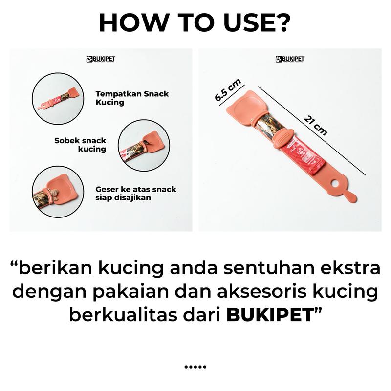 Product Introduction of Sendok Makan Kucing Sendok Snack Makanan Kucing Multi Fungsi - BUKIPET WET TREAT SPOON 27