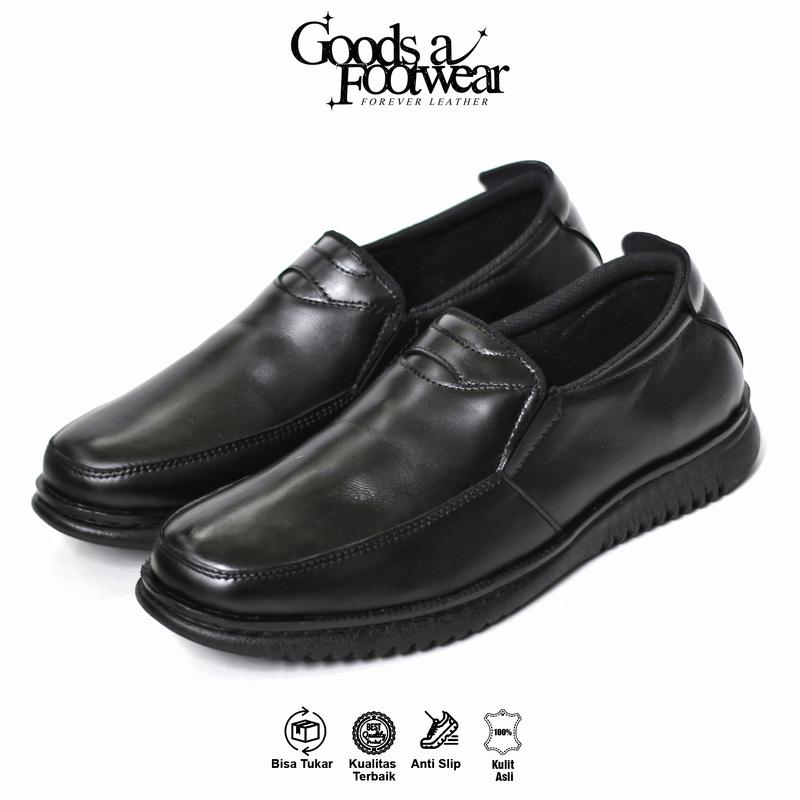 Product Introduction of MONRO - Sepatu Pantofel Formal Pria Kulit Asli Slip on Kerja Kantor Kasual 29