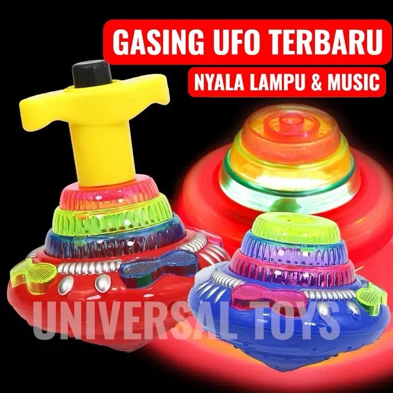 Universal Toys Gasing Anak UFO Terbaru Nyala Lampu Warna Warni Dan Music Cocok Untuk Dimainkan Bersama Keluarga
