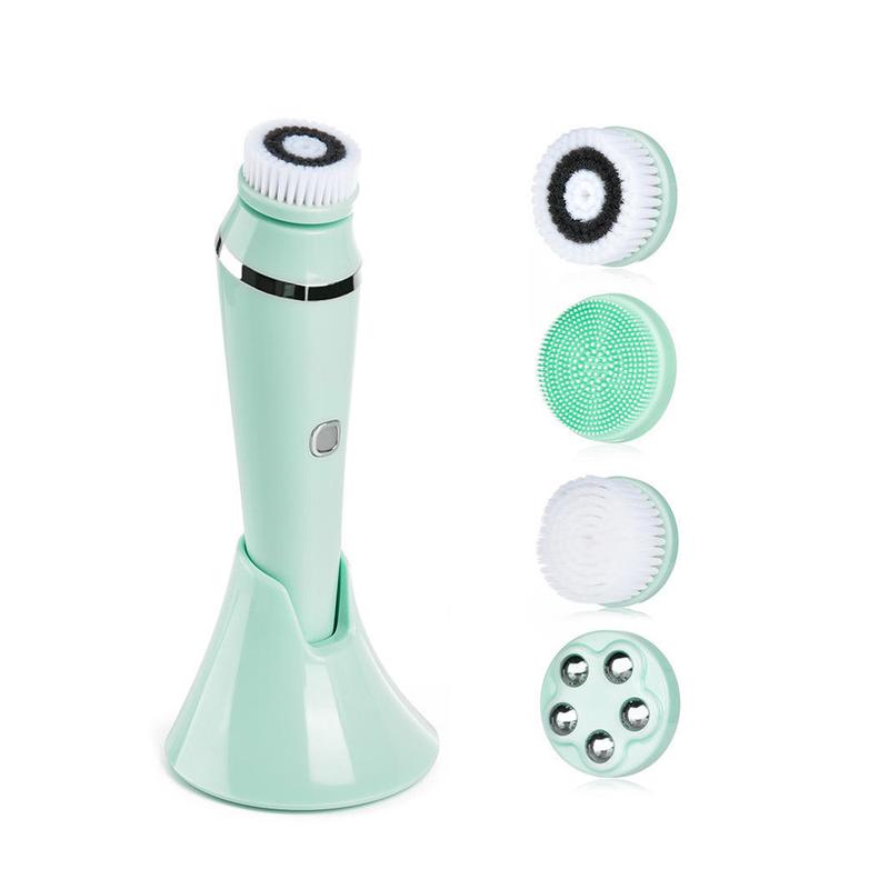 Máy Làm Sạch Da Mặt Bằng Silicon, Chống Thấm Nước, Có Thể Sạc Lại, Bàn Chải Mặt, Máy Làm Sạch Lỗ Chân Lông, Máy Làm Sạch Da Mặt Bằng Điện Bốn Trong Một 4
