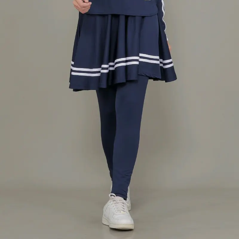Legging Rok Olahraga Stripe Wanita Skirt Sport Jogging Renang Sepeda Lari Zumba Senam Aerobik Outdoor Celana Yoga 8