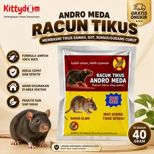 KITTYDOM Andro Meda Tikus Umpan Tikus Tikus Siap Pakai Ampuh Basmi Tikus Kering Tidak Berbau