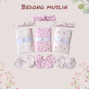 babybenne - MUSLIN newborn baby swaddle premium / bedong bayi premium / bedongan bayi muslin / Mattresses & Bedding