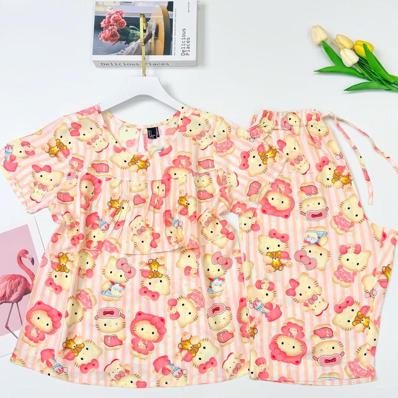  Đồ Tole Lanh Nữ Bộ Lửng Có Tay Bèo Ngực Mặc Nhà VNXK F21 45-75kg Cao Cấp - Happyhouse93 