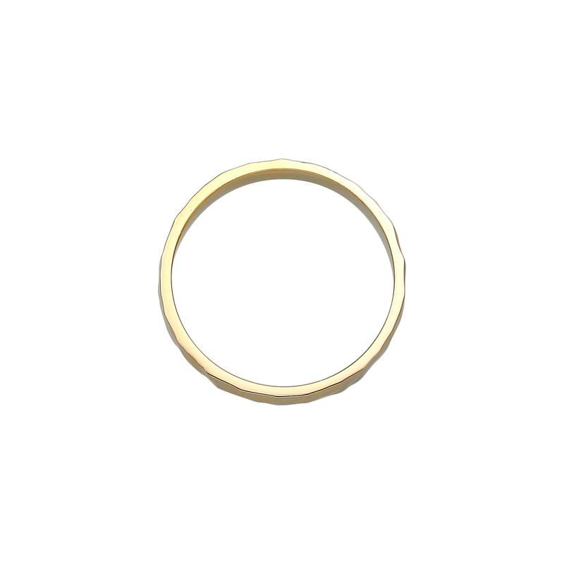 Elli Jewelry Perhiasan Wanita Perak Asli - Silver Cincin Basic Fine Gold Plated 2