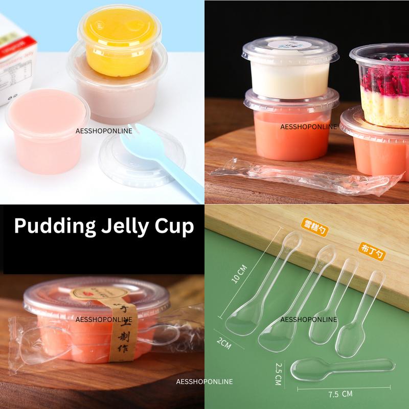 Pudding Jelly Acuan Disposable Cup+Lid 80ml ~ 230ml Yogurt Ice - TikTok ...