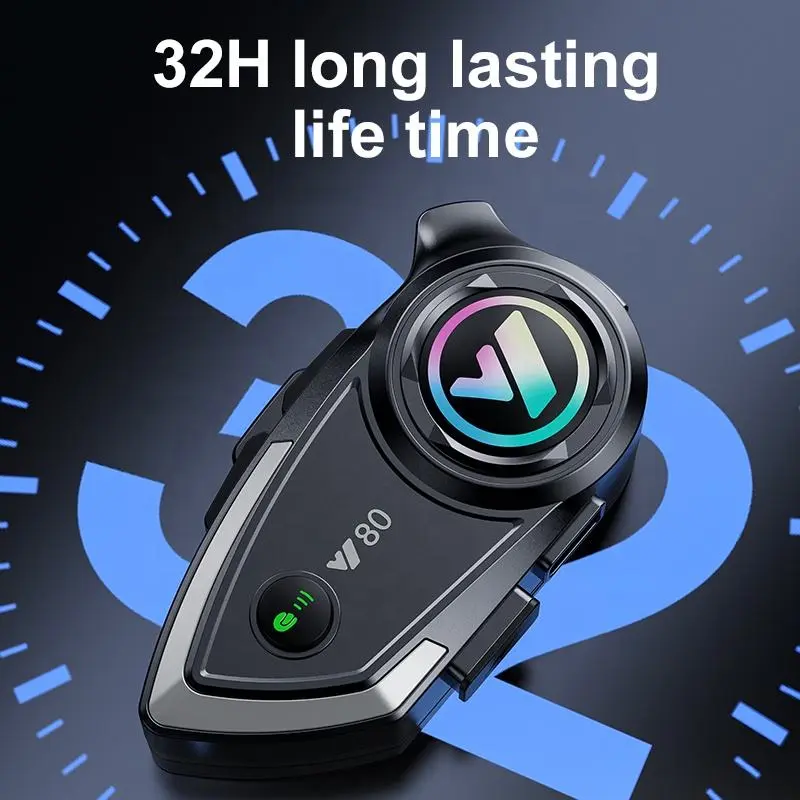 Y80 Headset Helm Bluetooth Headset Helmet mirip intercom Motorcycle Y80 hard soft mic CUMA DAPAT HARDMIC - Black 1