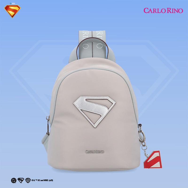 Kancing Zip Carlo Rino Superman Backpack - Light Grey - TikTok Shop Malaysia
