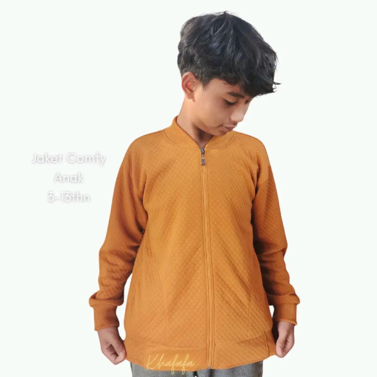 Jaket Comfy Anak Kekinian Berbahan Cotton Diamond Knit - Fashion Anak Laki-laki Perempuan Pakaian