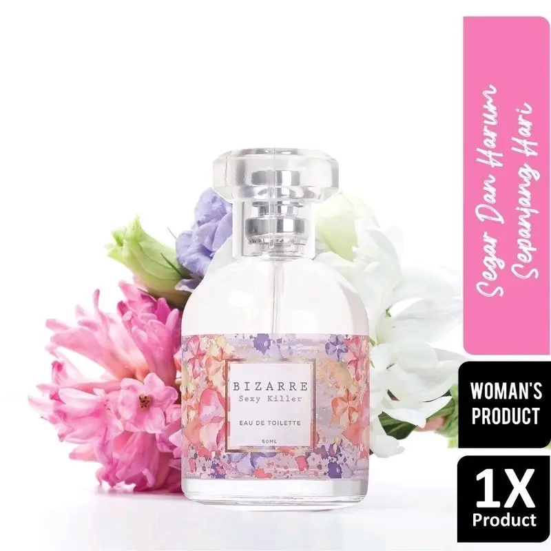 PARFUM EAU DE TOILETTE BIZARRE 50 ml/ MINYAK WANGI/ EDT SPRAY TAHAN LAMA/ Parfum/ Wangi/ Tahan Lama/ Wanita/ Pria/ Segar dan Harum/ Wanita/ Perfume 4