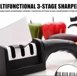 Pengahasah pisau Triple Head/Asahan pisau serbaguna