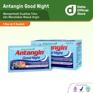 Antangin Good Night Sirup Herbal Box 5 Sachet - Obat Herbal Memperbaiki Kualitas Tidur Meredakan Masuk Angin
