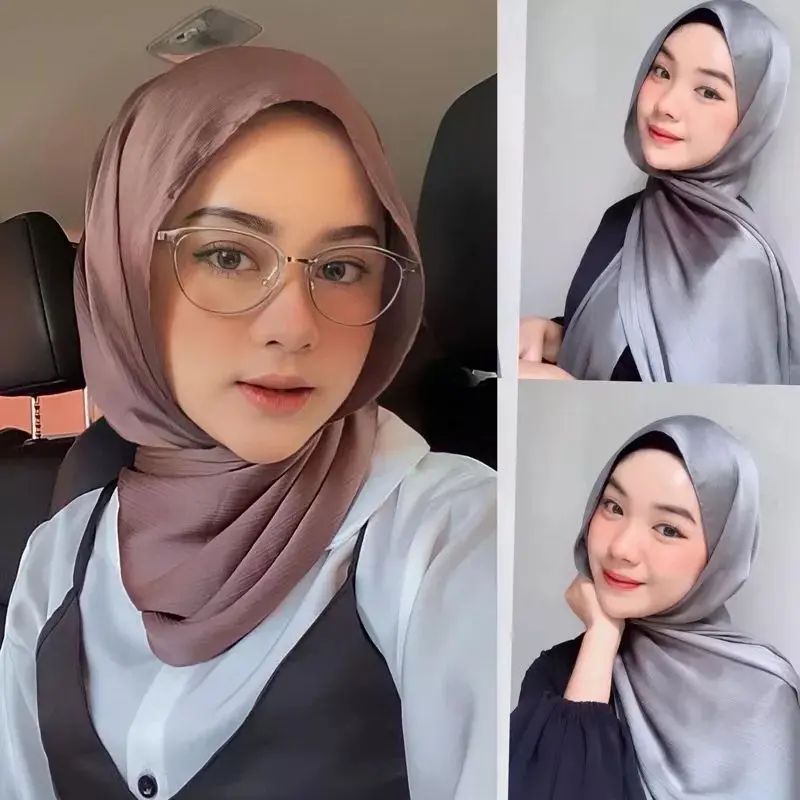 Pashmina Cradenza satin Silk Pasmina Premium silk