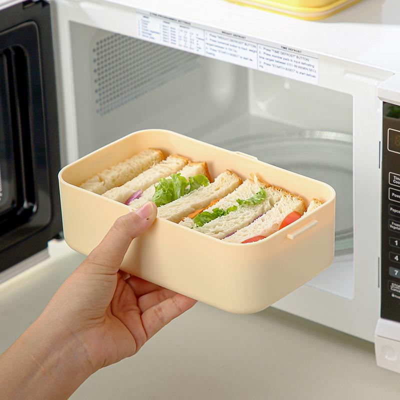 METKA Picnic Lunch Box Double Layer Food Storage Container Handle Camping Hiking Outdoor Portable Bento Box Travel Work School 6