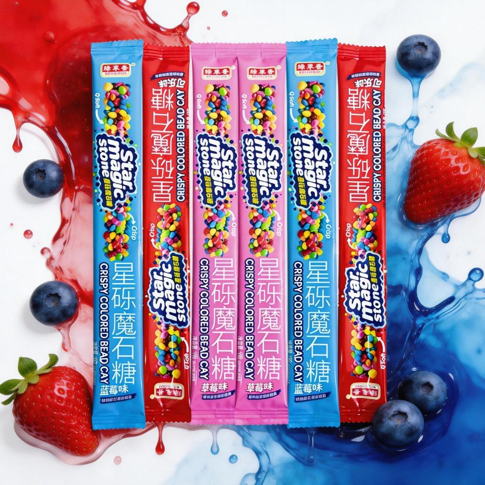 Star Magic Stone Candy Permen Asam Manis Meledak Visual Real Stone Aesthetic Sensasi Popping Mood Booster Party Snack Keren Crispy dan Pecerah Mood