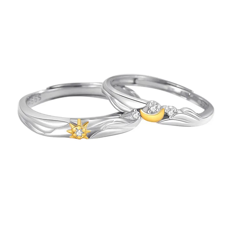 Cincin couple Titanium campuran -wuji cincin couple sepasang cincin pasangan/Bisa Disesuaikan 2