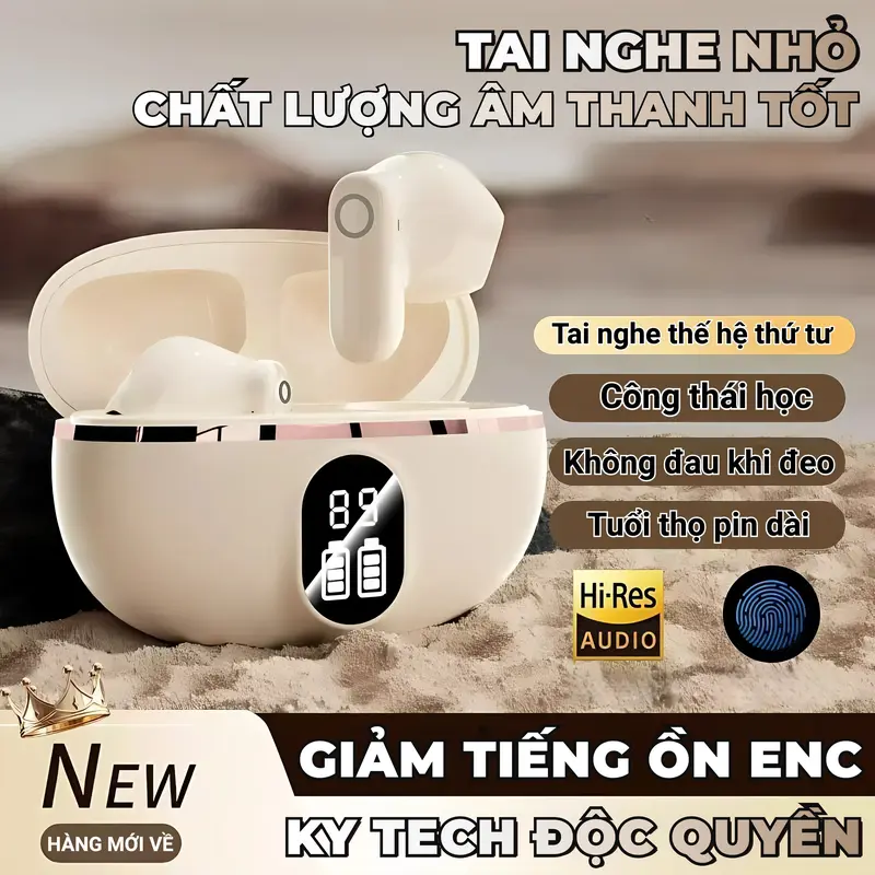 Tai nghe KY5 PRO Nhét Tai Ánh Sáng Mới Nhất [2 Quà tặng] 1 Nhãn dán hoạt hình +1 Bao tay chơi game, Âm thanh nổi mức HiFi, Màn hình kỹ thuật số thông minh, Micrô tích hợp, Chống nước iPX5, Điều khiển cảm ứng,Giảm tiếng ồn ENC | BigBuy360 - bigbuy360.vn