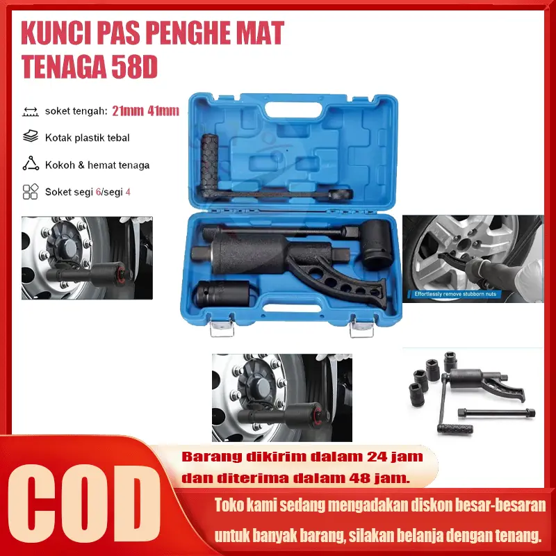 Kunci Roda Truk Original Kunci Torsi Kunci Impact Manual Labor Saving Wrench Mata 21mm 41mm