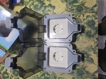 Product Review of COD Stop Kontak IP66 Waterproof Outdoor Wall Socket Box Kotak Tahan Air Hujan Anti Debu stop  kontak from I**o 3