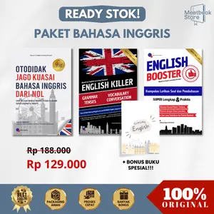 Paket 4 Buku Bahasa Inggris Bestseller (Otodidak Inggris + English Killer + English Booster + Everyday English)