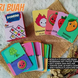 Mainan edukasi domino Flashcard