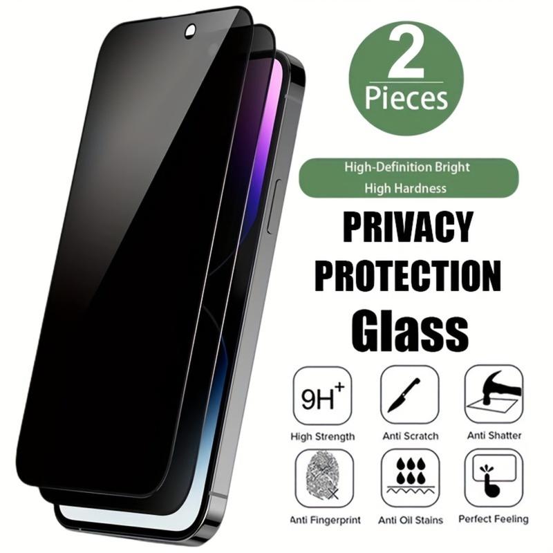 Kính Cường Lực Bảo Mật Chống Gián Điệp Tương Thích Với iPhone 17 16 15 14 13 12 11 Pro Max XS 14 15 Pro Max X XR 8 7 6 6S Plus SE Bảo Vệ Màn Hình Bao Phủ Toàn Bộ 2 Chiếc 1 Chiếc