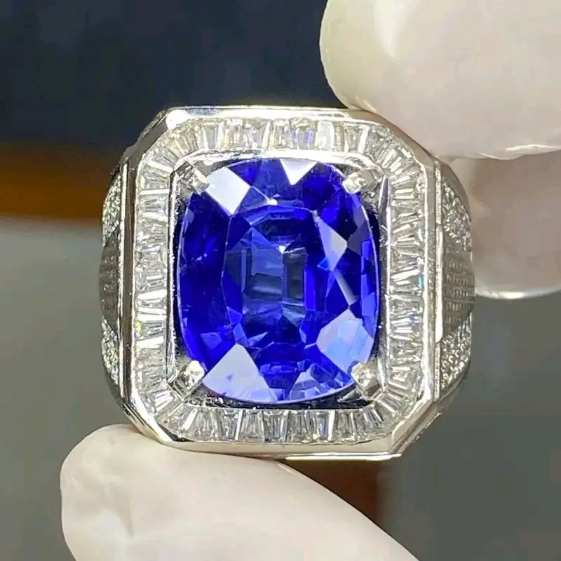cincin pria king safire simulant fashion ring alpaka