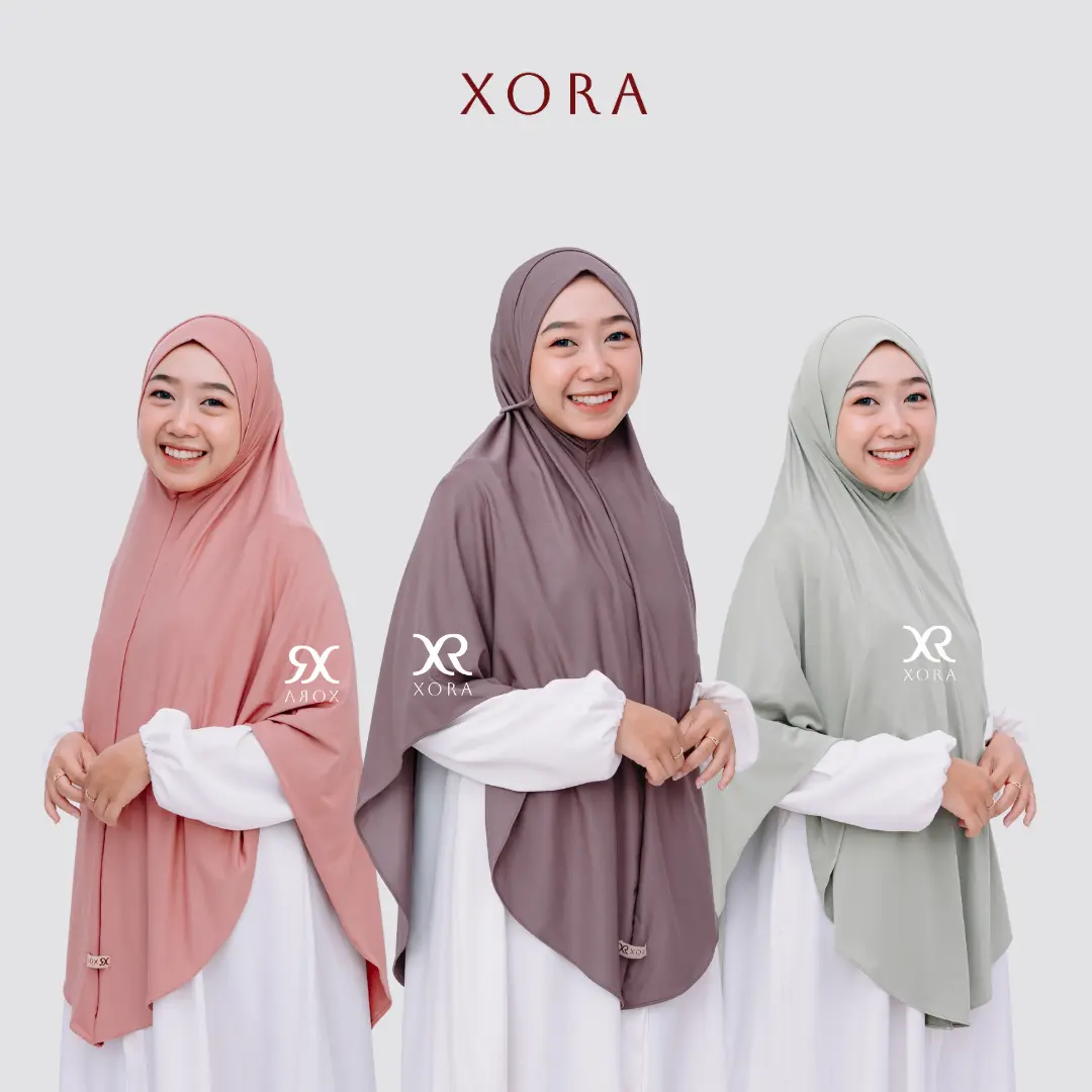 (Xora) Mazaya Hijab Malay Size XL - Hijab Lolly Kerudung Wanita Muslim Jumbo Syari Instan Daily Malay