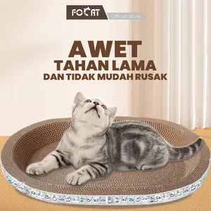 [RUSAK KAMI GANTI] X FOCAT Papan Garuk Kucing Anjing BISA COD M33-M35 Cat Scratch Board Extra Tebal Garukan Hewan Peliharaan / Cakaran Kucing / Tempat Tidur Kucing / Papan Garuk Mainan Kucing Cat Toys garukan kucing jumbo cat  scratcher Kucing Rug Hugger