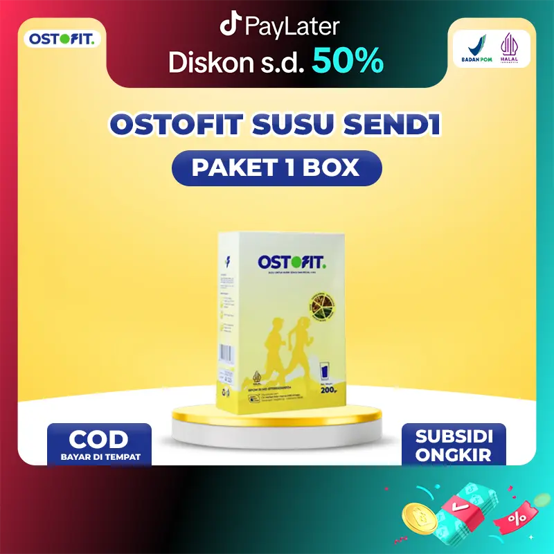 Susu Ostofit 1 Box Original | Minuman Susu Bubuk Murni HALAL BPOM | AKUN RESMI OSTOFIT [Bisa COD]