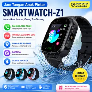 [Produk Asli Resmi]Smartwatch Anak Z1 - GPS, SOs, Kamera, Tahan Air lP67, Bisa Telpon & Chat untuk Siswa SD  (Telkomsel, XL, Indosat) dengan kompatibilitas kartu 4G LTE.