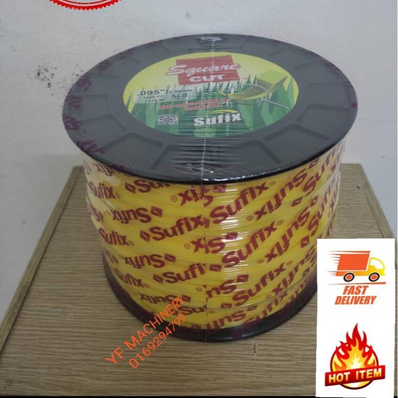 READY STOCK SUFIX 5LB BRUSH CUTTER LINE NYLON ROPES-SQUARE CUT - TikTok ...