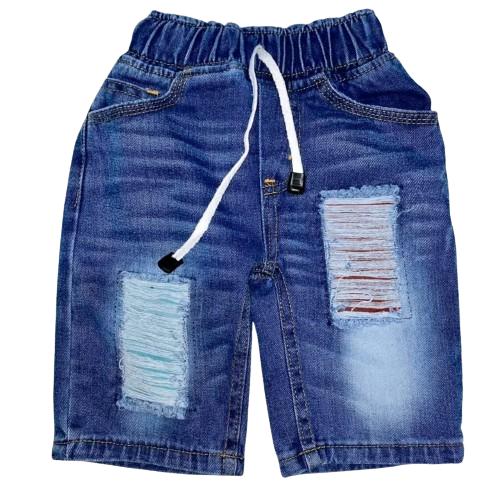 Celana jeans pendek anak laki laki model rived bio wash Bayi 2