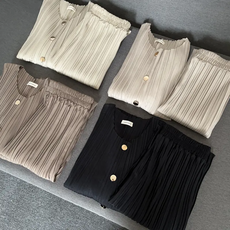 Cottona - Kyla Pleated One Set - Plisket One Set 0