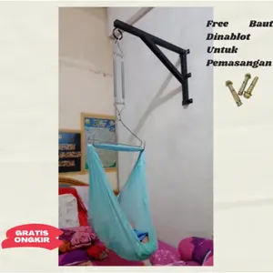 Gantungan samsak bantalan tinju/ Ayunan bayi Gantungan Sangkar Burung Tempel Dinding Besi