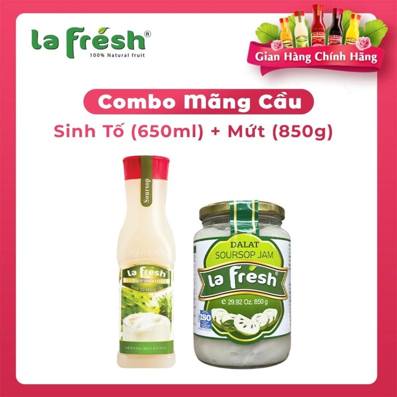 Combo Sinh Tố Mãng Cầu 650ML + Mứt 850Gram Lafresh Đà Lạt