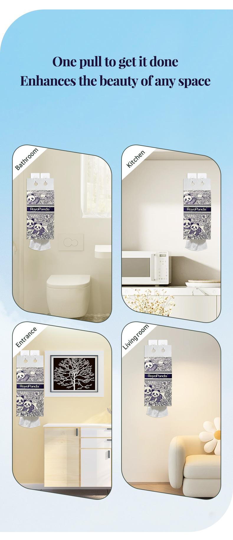 Product Introduction of [5 PCS]ROYO PANDA Tissue Hanging Tissue Soft Deluxe Tissue Facial Tissue Cheerful Tissue Comfortable Tissue Hanging Tisu 5000 Sheets 4 Lapis, 5 Pek 140*170mm, 1000 Helaian 14
