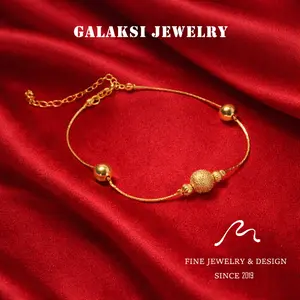 Galaksi-Gelang Kaki Emas Mutu Terbaru Aksen Manik Stylish Untuk Wanita Trendy