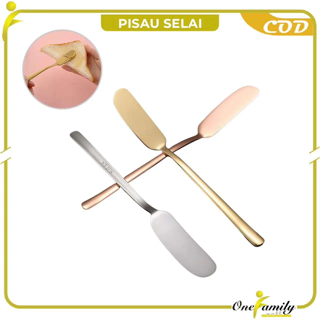 [COD] OFM C1588 Pisau Selai Oles Roti Stainless Steel Food Grade Anti Karat