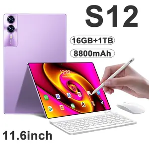 [Keyboard & Mouse Gratis + COD] Tablet S12 Pro 11.6 “Asli Baru [16GB + 1TB] |Penawaran Waktu Terbatas Mouse & Keyboard Nirkabel Gratis Pengalaman Profesional Seperti Komputer | Tablet Ultra Tipis | Tablet Game | Clearance Sale Tablet Pintar Murah Terlaris