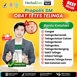 Propolis SM Obat Congek Bernanah Tetes Telinga Berair Anak Dan Dewasa Isi 6 Ml Bpom & Halal Mui Ear Hitam Kuping