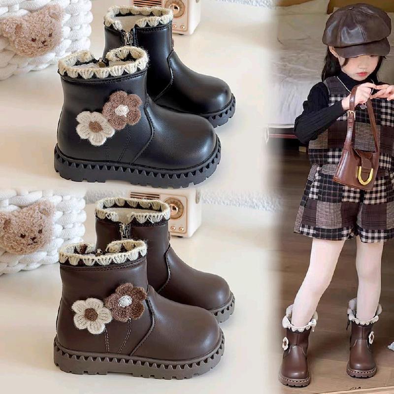 Giày bốt ngắn công chúa cho bé gái mùa mùa đông 2025 mới ,lót lông ấm áp ,chất liệu mềm mại ,hàng mới