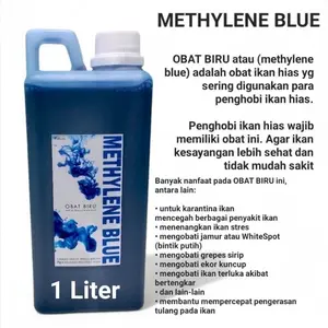 ￼Methylene blue obat biru anti jamur ikan hias 100ml 500ml  1000 ml ikan hias aquascape