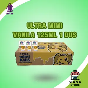 Ultra Mimi Vanila 125 ml 1 Dus / Susu UHT Rasa Vanilla