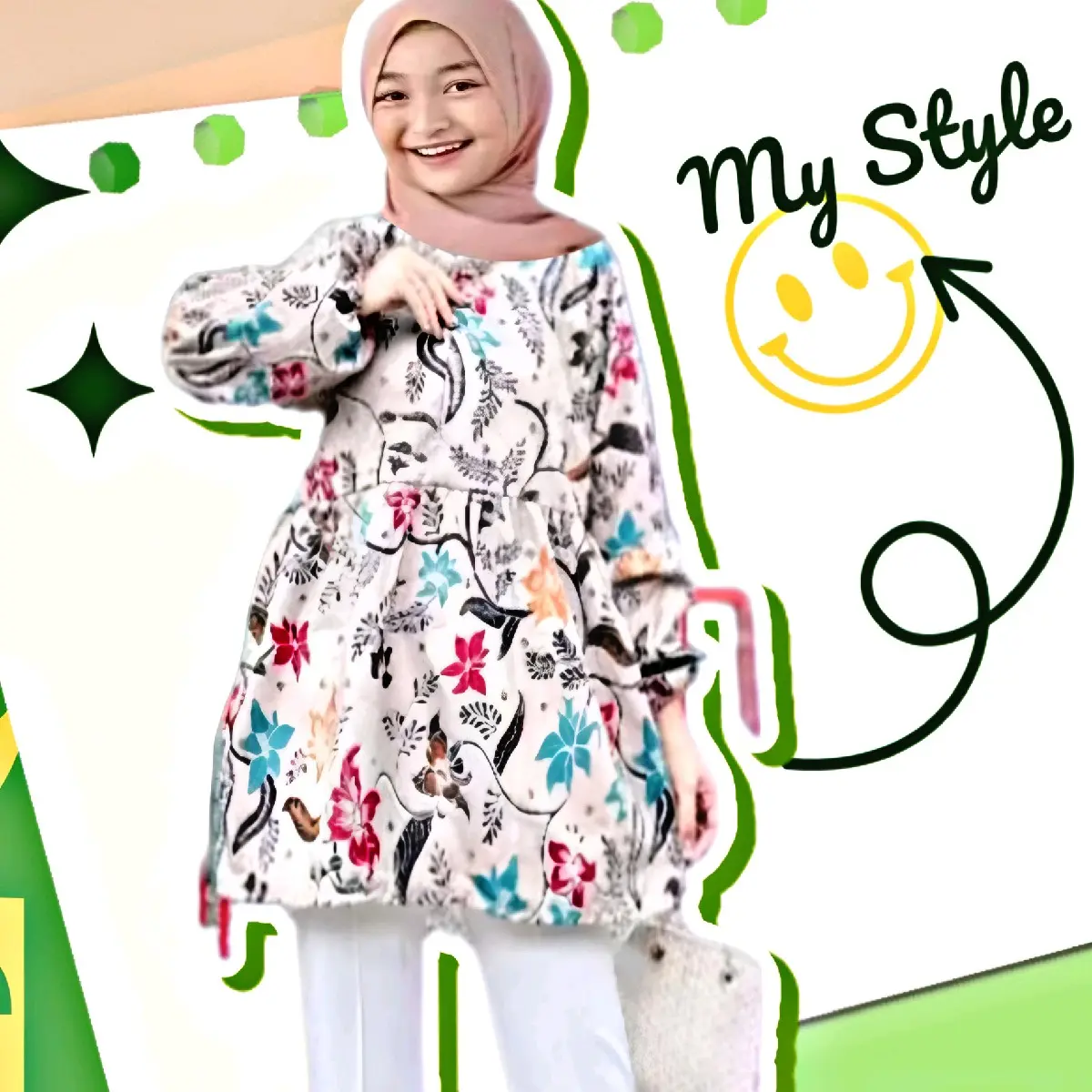 Arifa batik anak Bluss batik anak Lengan Balon usia 1 sampai 10 tahun baju batik atasan anak