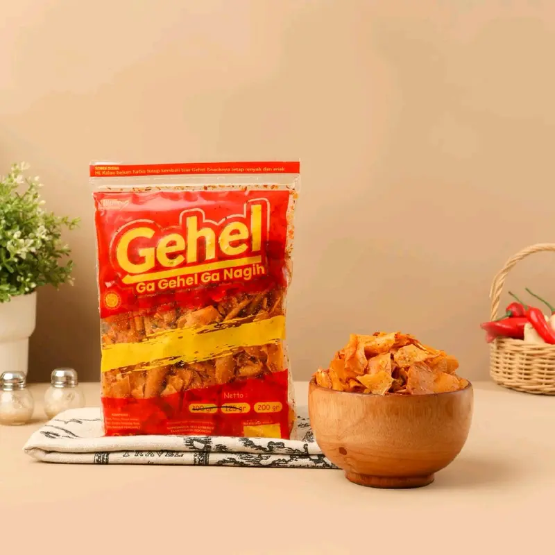 Gehel Snack - Singkong kriwil - Keripik Singkong - Camilan Pedas 0
