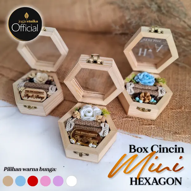 Mini Ring Box Rustic / Kotak Cincin Mini Rustik / Box Cincin Mini Aestetik Ready Stok