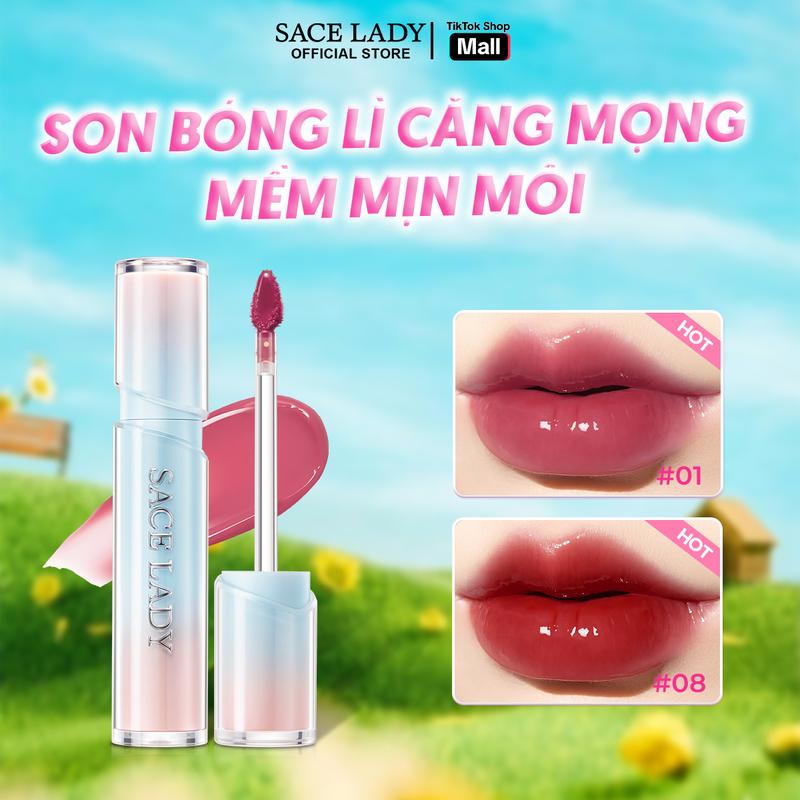 NEW Son Bóng Lì SACE LADY Lâu Trôi Cho Đôi Môi Mềm Mịn Căng Mọng Rạng Rỡ Tươi Tắn 2.5g